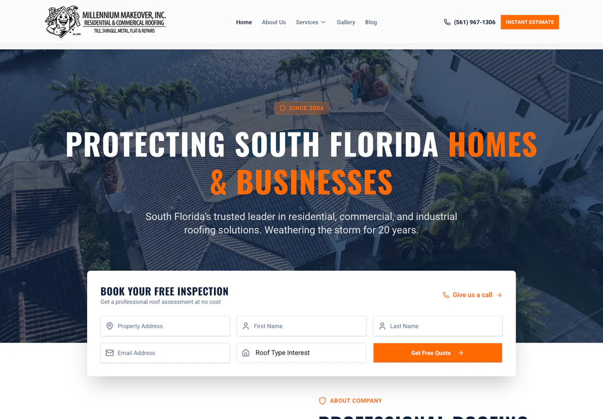 Millennium Makeover website designed and developed by SmartAleck